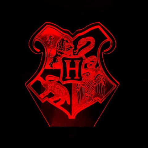 Акриловий 3D світильник-нічник герб Гоґвортсу 2