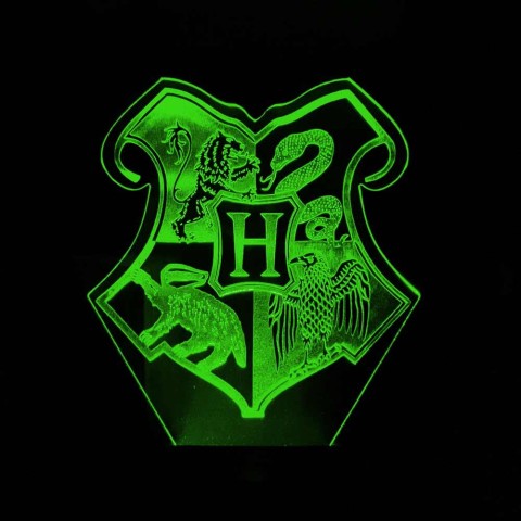 Акриловий 3D світильник-нічник герб Гоґвортсу 2
