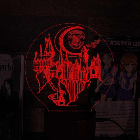 Акриловий 3D світильник-нічник Гоґвортс