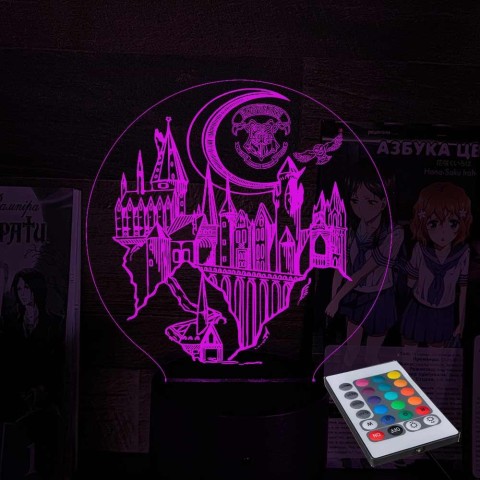 Акриловий 3D світильник-нічник Гоґвортс