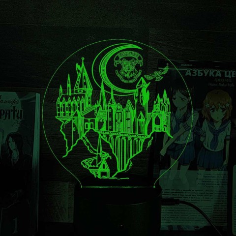 Акриловий 3D світильник-нічник Гоґвортс
