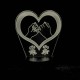 Акриловий 3D світильник-нічник серце 2