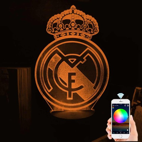 Акриловий 3D світильник-нічник Реал Мадрид