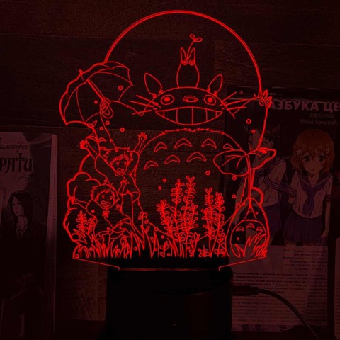 Акриловий 3D світильник-нічник Мій сусід Тоторо