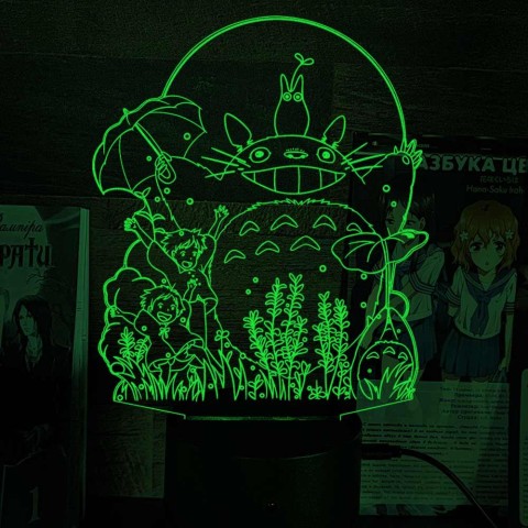 Акриловий 3D світильник-нічник Мій сусід Тоторо