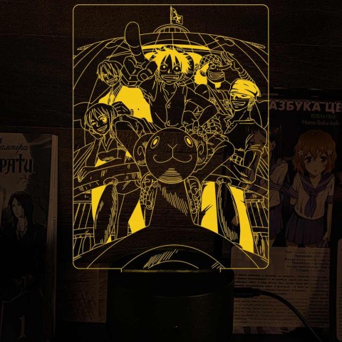 Акриловий 3D світильник-нічник Монки Д. Луффі 2