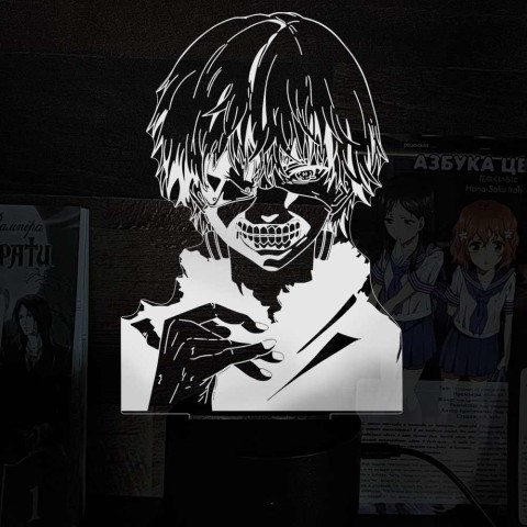 Акриловий 3D світильник-нічник Кен Канекі