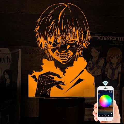 Акриловий 3D світильник-нічник Кен Канекі