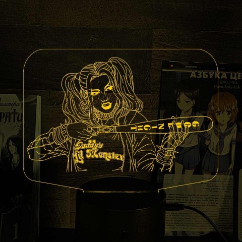 Акриловий 3D світильник-нічник Харлі Квінн