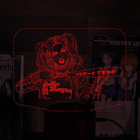 Акриловий 3D світильник-нічник Харлі Квінн