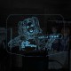 Акриловий 3D світильник-нічник Харлі Квінн