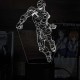 Акриловий 3D світильник-нічник Залізна людина