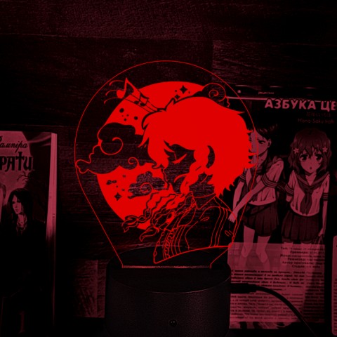 Акриловий 3D світильник-нічник Genshin Impact