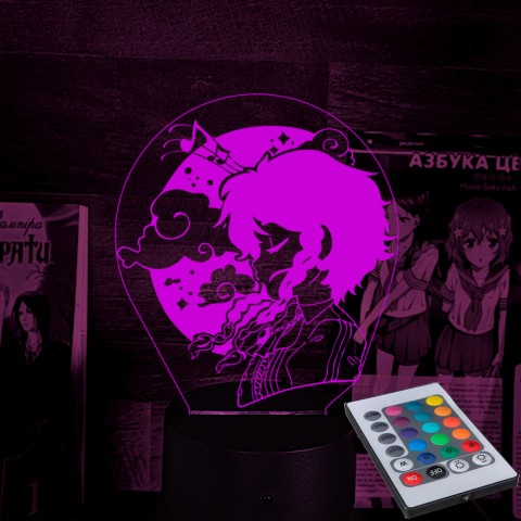Акриловий 3D світильник-нічник Genshin Impact