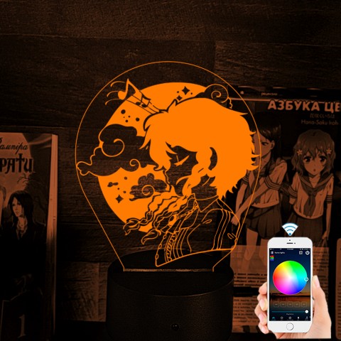 Акриловий 3D світильник-нічник Genshin Impact