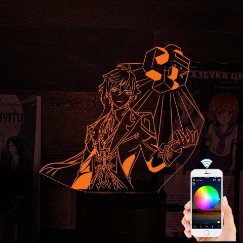 Акриловий 3D світильник-нічник Джун Лі 