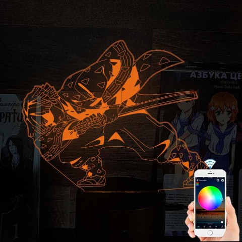 Акриловий 3D світильник-нічник Зеніцу Агацума 3