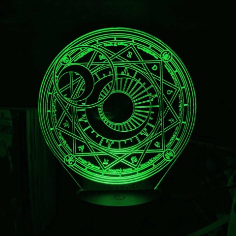 Акриловий 3D світильник-нічник Сакура - збиральниця карт 2