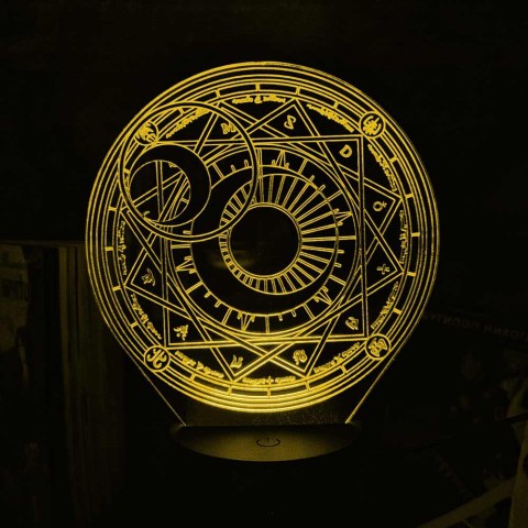 Акриловий 3D світильник-нічник Сакура - збиральниця карт 2