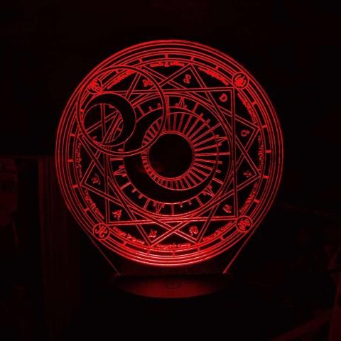 Акриловий 3D світильник-нічник Сакура - збиральниця карт 2