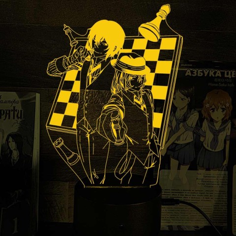 Акриловий 3D світильник-нічник Великий з Бродячих Псів