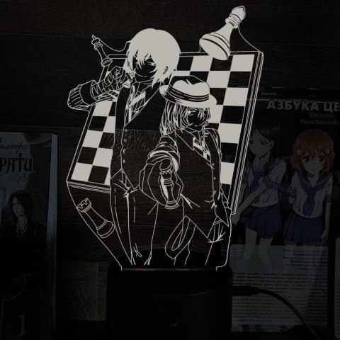 Акриловий 3D світильник-нічник Великий з Бродячих Псів