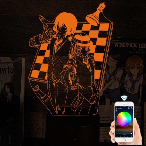 Акриловий 3D світильник-нічник Великий з Бродячих Псів