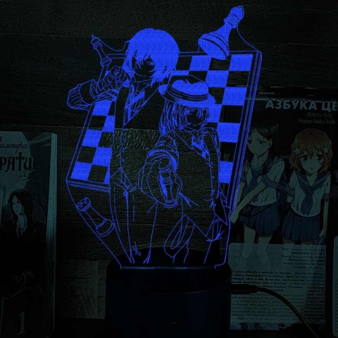 Акриловий 3D світильник-нічник Великий з Бродячих Псів