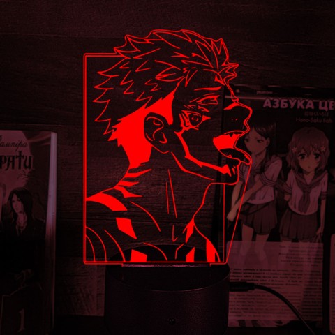 Акриловий 3D світильник-нічник Рьомен Сукуна Магічна битва