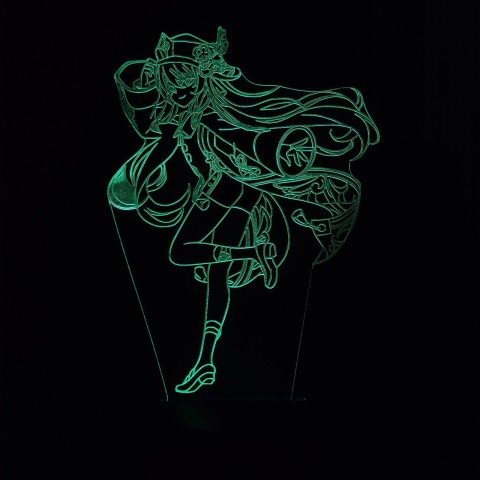 Акриловий 3D світильник-нічник Ху Тао