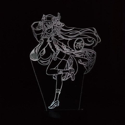 Акриловий 3D світильник-нічник Ху Тао