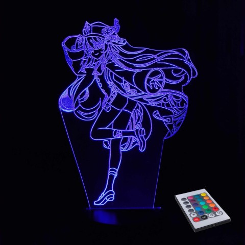 Акриловий 3D світильник-нічник Ху Тао