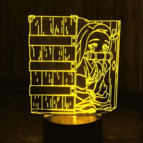 Акриловий 3D світильник-нічник Незуко Камадо