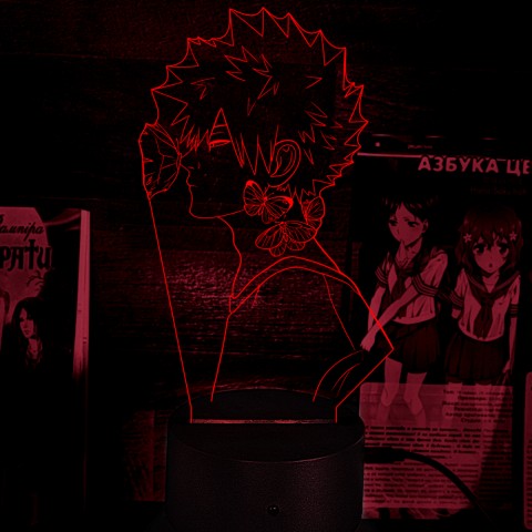 Акриловий 3D світильник-ночник Ізуку Мідорія Моя академія героїв