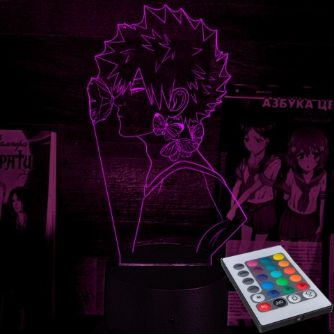 Акриловий 3D світильник-ночник Ізуку Мідорія Моя академія героїв