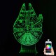 Акриловий 3D світильник-нічник Тисячолітній Сокіл (Millennium Falcon)