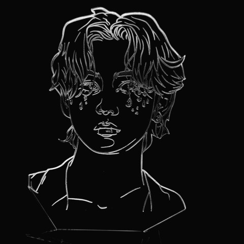 Акриловий 3D світильник-нічник Кім Те Хьон група BTS