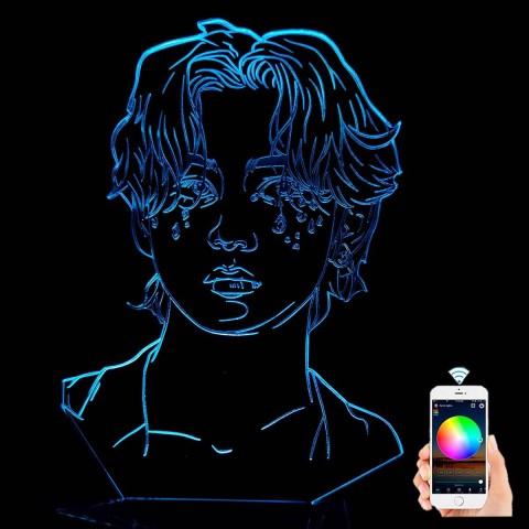 Акриловий 3D світильник-нічник Кім Те Хьон група BTS