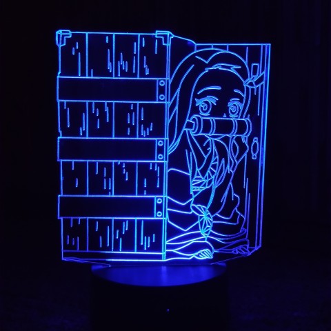 Акриловий 3D світильник-нічник Незуко Камадо