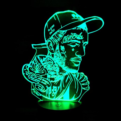 Акриловий 3D світильник-нічник Густав Елайджа Ар (Lil Peep)