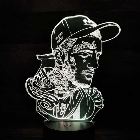Акриловий 3D світильник-нічник Густав Елайджа Ар (Lil Peep)