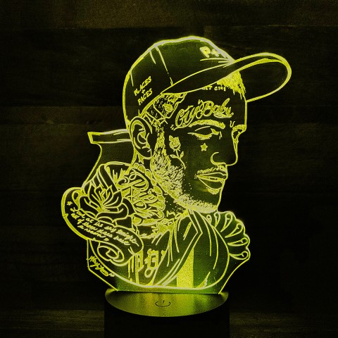 Акриловий 3D світильник-нічник Густав Елайджа Ар (Lil Peep)