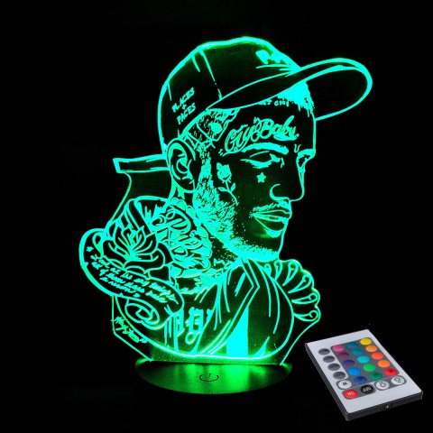 Акриловий 3D світильник-нічник Густав Елайджа Ар (Lil Peep)