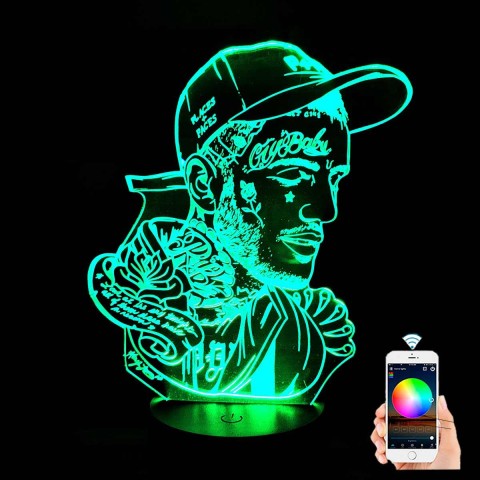 Акриловий 3D світильник-нічник Густав Елайджа Ар (Lil Peep)