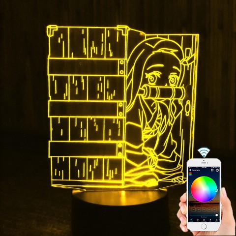 Акриловий 3D світильник-нічник Незуко Камадо