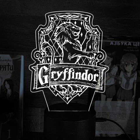 Акриловий 3D світильник-нічник Ґрифіндор