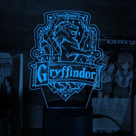Акриловий 3D світильник-нічник Ґрифіндор