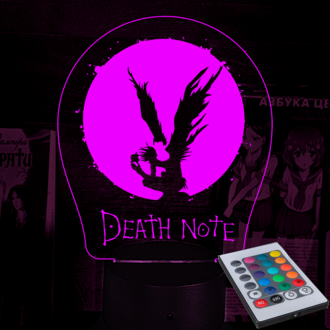 Акриловий 3D світильник-нічник Зошит смерті