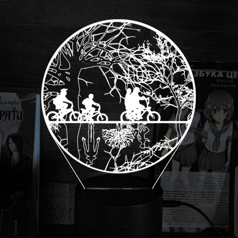 Акриловий 3D світильник-нічник Дуже Дивні Дива Stranger Things