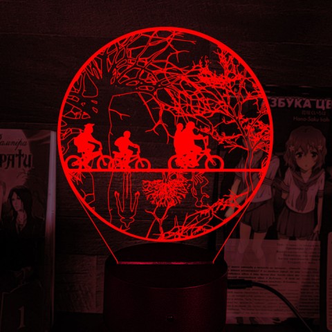Акриловий 3D світильник-нічник Дуже Дивні Дива Stranger Things